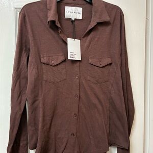 SHEER SLUB SIDE PANEL SHIRT Size L